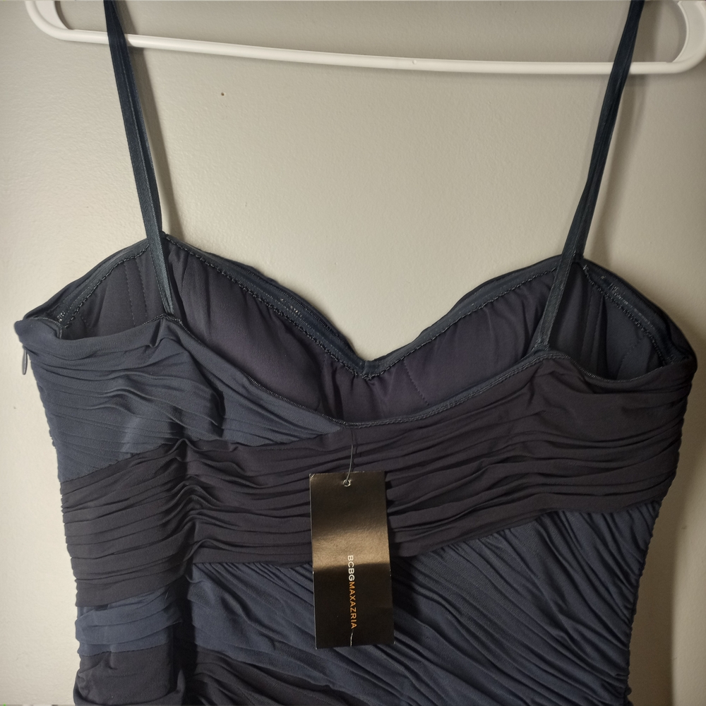 BCBG Maxazria Women's  Mermaid Navy Black Elegant Maxi Dress Large NWT - Picture 6 of 16